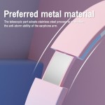 （パープル）2023年 音楽イヤホン、グラデーションBluetoothイヤホン、ワイヤレスLEDライト付きマイク、ゲーム用イヤホン、子供向け可愛いクリスマスデザイン